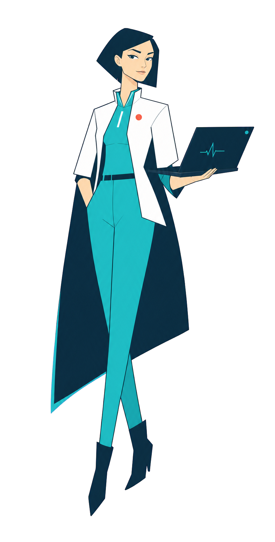 Doctor WP diagnosing a website from her laptop